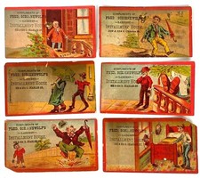 6 Trade Cards Fred Schoenwolf's Largest Installment House New York VTG Victorian picture