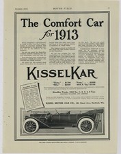 1912/13 Kissel Motor Car Co. Ad: KisselKar - Every Inch A Car - Hartford, WI picture