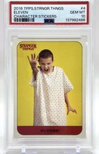 2018 Topps Stranger Things Eleven Character Stickers #4 PSA 10 GEM MINT Rookie picture