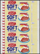 Vintage bread wrapper SCHAFERS FLAME BAKED dated 1957 Detroit Michigan unused picture