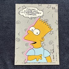 1990 Topps Simpsons Bart Simpson Sticker #21 The Simpsons Fun Has A Name  picture