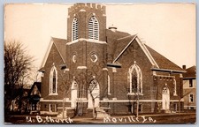 K40/ Moville Iowa RPPC Postcard c1910 U.B. Church 377 picture