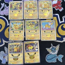 Pokémon TCG Pikachu 8-Card Lot 30th Celebration bundle (one double) picture