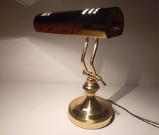 Vintage Retro Style Brass Adjustable Bankers Desk Lamp Art Deco FREE P&P picture