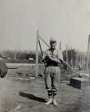 Vtg 1920s Baseball Player Photo Snapshot Selah Washington Team Uniform Glove picture