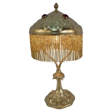 Art Nouveau Austrian Bronzed Jewel Table Lamp picture