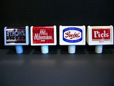 Goebel Peils Strohs and Old Milwaukee NOS Beer Tap Handles Tappers Shorties picture