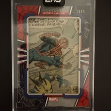 2026 Topps Marvel Mint Spider-Man Comic Cut CC-MTUA1 Wolverine & Spider-Man  1/1 picture