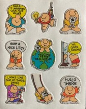 Collectible Card of ZIGGY Vinyl Stickers Nine (9) Total New Old Stock c-1980s picture