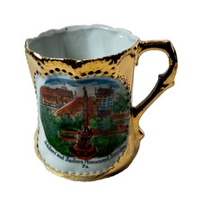 SCRANTON , Pennsylvania PA ANTIQUE Souvenir China TRINKET MUG CUP GOLD picture