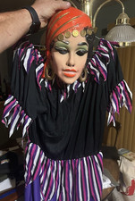 VINTAGE HALLOWEEN COSTUME GYPSY GIRL GENNIE COSTUME OLD VINTAGE HALLOWEEN MASK picture