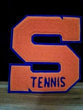 1949 IL Varsity Tennis Letter, Sheldon HS: Orange Chenille S,Blue Felt&Lettering picture