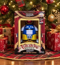 Official M&M Blue Nutcracker Sweet Chocolate Candy Dispenser New Sealed Box picture