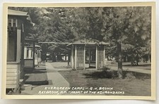 RPPC Raybrook New York Evergreen Camps Adirondacks Real Photo Postcard 1936 picture
