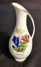Vintage Royal Bayreuth Baveria porcelain vase with a hand-painted floral design picture