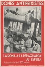 🏴‍☠️ Catalonia Propaganda Poster - Women Anti-Fascist Movement (1936) - 16x24” picture