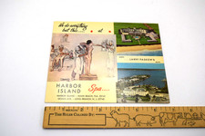 Larry Paskow's Harbor Island Spa Miami Beach Long Branch Comical Postcard VTG picture