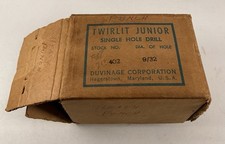 Vintage Twirlit Junior Single Hole Punch 9/32 Duvinage Corp USA w Box picture