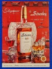 1957 SCHENLEY RESERVE BLENDED WHISKEY VINTAGE LIQUOR PRINT AD 