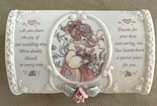 Precious Moments Cherish The Day Wedding Trinket Hope Chest White picture
