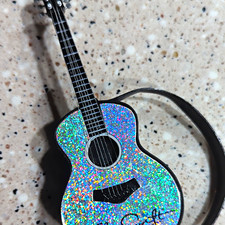 2010 Collectible Taylor Swift Glitter Guitar Ornament, Plays 