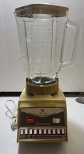Vintage Osterizer Imperial Pulse Matic 10 Blender Brown/beige Model 854 WORKING picture