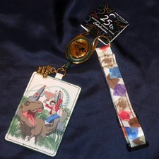 One Piece x Jurassic Park Luffy T-Rex Reel Pass Case Lanyard USJ Japan 2026 picture