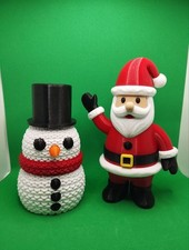 Santa Claus/Snowman 2-in-1 Figurine New Year's Special/ 6,2 in. 3d print picture