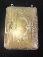 Antique Standard Mail Order Co German Silver Dance Purse Vanity Compact Coin... picture