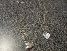 Minnie Mouse and Grandma Disney Gold Necklaces - Lot of Two (2) picture