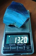 Large Michigan Leland Blue Slag Glass Chunk 132 G Raw Art Glass picture