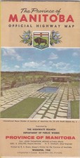 1960 Official Provincial Issue Road map of Manitoba picture