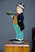 Antique Smoking Stand Cigar Ashtray Folk Art wood Jiggs Comic Cartoon vintage picture