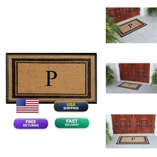 A1 Home Collections Natural Coir & Rubber Doormat - P, 30