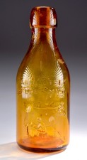Amber Glass Bottle Crownford China Co. Thatcher's Dairy Absolutely Pure Milk Vtg picture