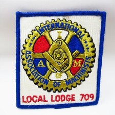 Vintage IAM Patch International Association of Machinists Local Lodge 709 Sew On picture