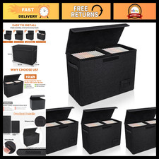 4-Pack Collapsible Comic Book Storage Boxes with Dividers & Handles, Holds 150 C picture