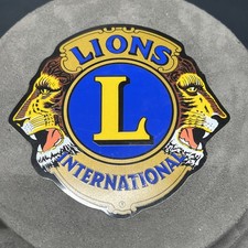 Vintage LIONS INTERNATIONAL DECAL Sticker 3.5” Unused picture