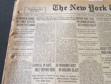 1929 NOVEMBER 26 NEW YORK TIMES - CLEMENCEAU BURIED ON FAMILY ESTATE - NT 6570 picture