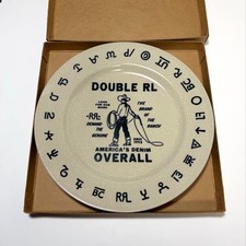 Double RL Denim Overalls RRL Logo Plate Stoneware 27cm With Box New picture