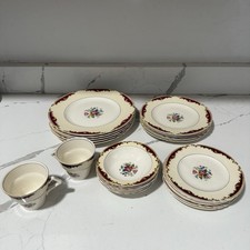Antique Myott Staffordshire Dorothy Dinner Set of 24 1930s picture
