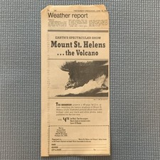 The Oregonian Mount St. Helens Volcano Eruption Newspaper Clipping picture
