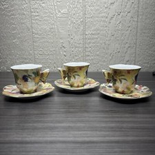 Gorgeous Fruit Themed Formalities By Baum Bros. Small Cup and Saucer Set Of 3 picture