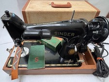 Vtg Singer 201-2 Sewing Machine Heavy Duty Gear Drive Leather to Lace 1953 picture