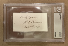 P.T. Barnum Signed Cut Autograph, Dated 1876 Beckett BAS Slabbed picture