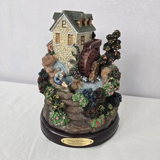 Thomas Kinkade Blessings of Summer Musical Water Mill Figurine Waltz of Flowers picture