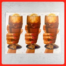 1950s Milkshake Hand Vintage Flat Sheet 3 Die Cut Cardboard Soda Fountain Diner picture