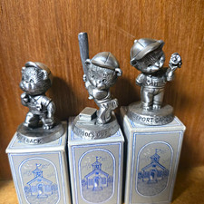 Avon Benjamin J. Bearington Pewter Figurine Lot: First Day Back, School’s Out picture
