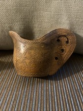 Yugoslavia Hand Carved Wooden Wedding Shepherd's Cup picture