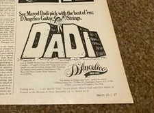 JBF11 ADVERT 5X5 MARCEL DADI & D'ANGELICO GUITAR STRINGS picture
